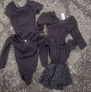 Black Long Sleeve Dresses with Star Pattern